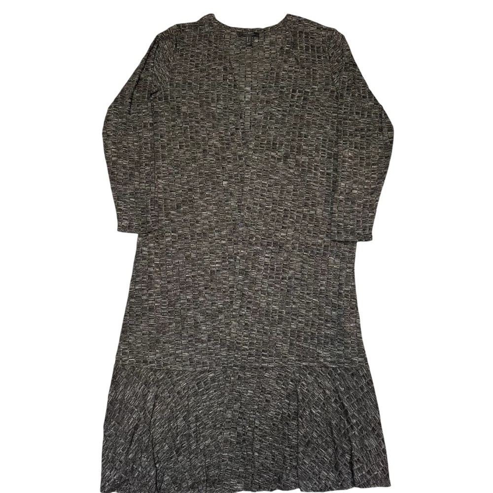 Lisa Rinna Collection Open Front Duster Cardigan Top Light Gray Size Large NEW
